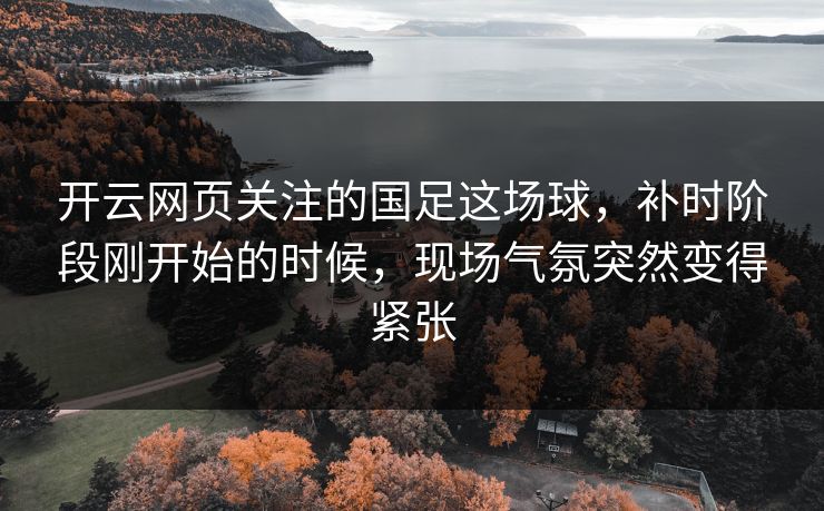 开云网页关注的国足这场球,补时阶段刚开始的时候,现场气氛突然变得紧张 开云网页关注的国足这场球,补时阶段刚开始的时候,现场气氛突然变得紧张